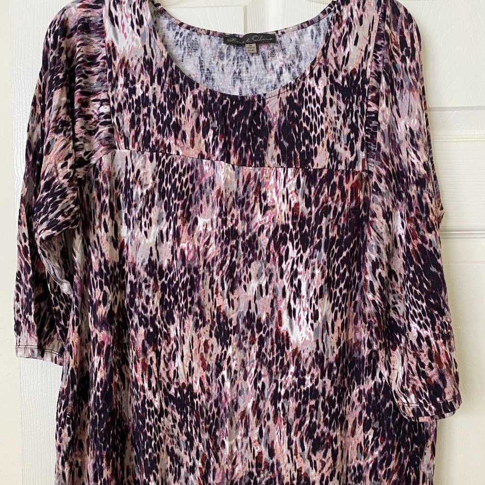 Black and Tan Dress Top